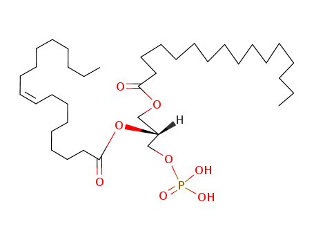 Molecular Structure of 10015-87-9 (9-Octadecenoic acid(9Z)-, 1-[[(1-oxohexadecyl)oxy]methyl]-2-(phosphonooxy)ethyl ester)