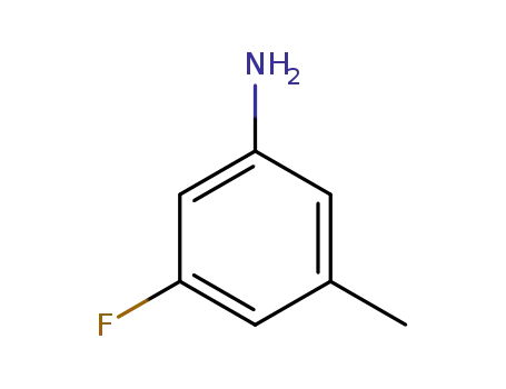 Molecular Structure of 52215-41-5 (3-Fluoro-5-methylaniline)