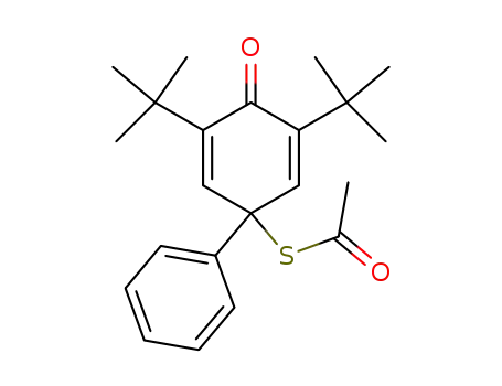 Molecular Structure of 83638-64-6 (4-acetylthio-4-phenyl-2,6-di-t-butylcyclohexa-2,5-dienone)