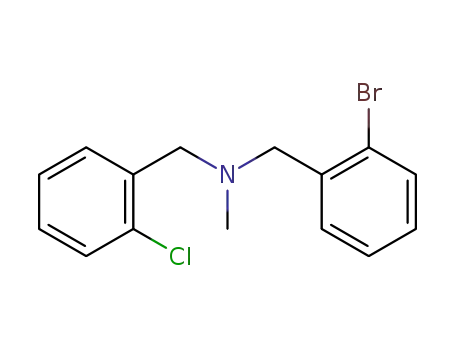 Molecular Structure of 876476-07-2 ((2-bromo-benzyl)-(2-chloro-benzyl)-methyl-amine)