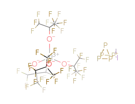 Molecular Structure of 402956-18-7 (P<sub>5</sub>I<sub>2</sub><sup>(1+)</sup>*[Al(OC(CF<sub>3</sub>)3)4]<sup>(1-)</sup>=P<sub>5</sub>I<sub>2</sub>[Al(OC(CF<sub>3</sub>)3)4])