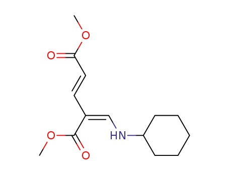cis-3-Cyclohexylamino-2-<2-methoxycarbonylvinyl>-acrylsaeuremethylester