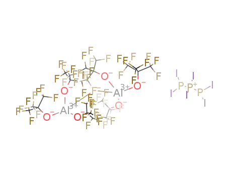 P<sub>3</sub>I<sub>6</sub><sup>(1+)</sup>*((CF<sub>3</sub>)3CO)3AlFAl(OC(CF<sub>3</sub>)3)3<sup>(1-)</sup>=P<sub>3</sub>I<sub>6</sub>((CF<sub>3</sub>)3CO)3AlFAl(OC(CF<sub>3</sub>)3)3