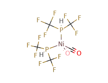 Molecular Structure of 37478-13-0 (Ni(CO)2{(CF<sub>3</sub>)2PH}2)
