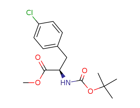 D-Phenylalanine, 4-chloro-N-[(1,1-dimethylethoxy)carbonyl]-, methyl
ester