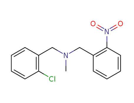 Molecular Structure of 854392-01-1 ((2-chloro-benzyl)-methyl-(2-nitro-benzyl)-amine)