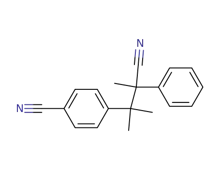 Molecular Structure of 132178-28-0 (4-(2-Cyano-1,1,2-trimethyl-2-phenyl-ethyl)-benzonitrile)