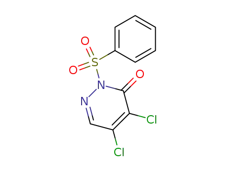 Molecular Structure of 155164-57-1 (4,5-dichloro-2-(phenylsulfonyl)pyridazin-3(2H)-one)
