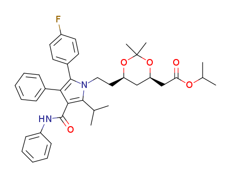 Isopropyl 2-((4R,6R)-6-(2-(2-(4-fluorophenyl)-5-isopropyl-3-phenyl-4-(phenylcarbamoyl)-1H-pyrrol-1-yl)ethyl)-2,2-dimethyl-1,3-dioxan-4-yl)acetate