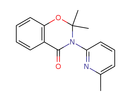 Molecular Structure of 76809-21-7 (2,2-dimethyl-3-(6-methylpyrid-2-yl)-4-oxo-4H-1,3-benzoxazine)