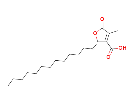 Molecular Structure of 22800-25-5 ((S)-2-tridecyl-2,5-dihydro-4-methyl-5-oxo-3-furoic acid)