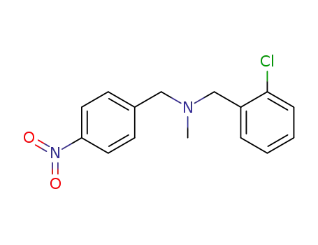 Molecular Structure of 65763-39-5 ((2-chloro-benzyl)-methyl-(4-nitro-benzyl)-amine)