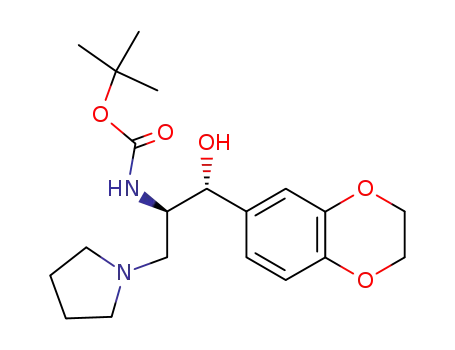 tert-butyl ((1R,2R)-1-(2,3-dihydrobenzo[b][1,4]dioxin-6-yl)-1-hydroxy-3-(pyrrolidin-1-yl)propan-2-yl)carbamate