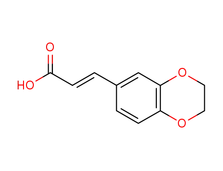 Molecular Structure of 14939-91-4 (3-(2,3-Dihydro-1,4-benzodioxin-6-yl)acrylic acid )