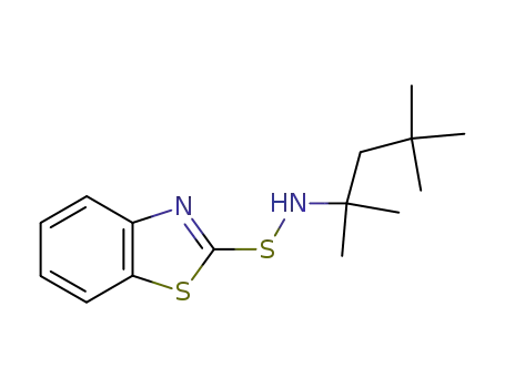 Molecular Structure of 36930-73-1 (N-(1,1,3,3-tetramethylbutyl)benzothiazole-2-sulphenamide)