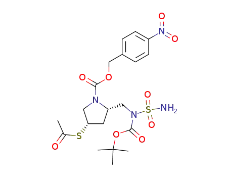 (2S,4R)-4-(아세틸티오)-2-[[(아미노술포닐)[(1,1-디메틸에톡시)카르보닐]아미노]메틸]-1-피롤리딘카르복실산 (4-니트로페닐)에틸 에스테르