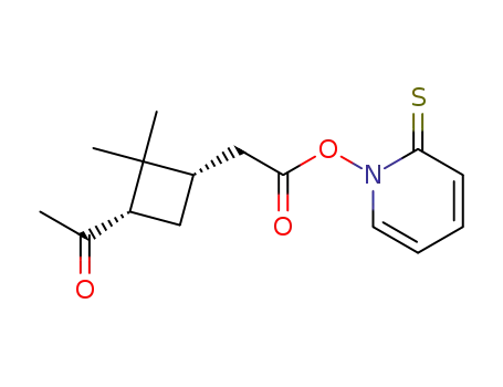 ((1S,3S)-3-Acetyl-2,2-dimethyl-cyclobutyl)-acetic acid 2-thioxo-2H-pyridin-1-yl ester
