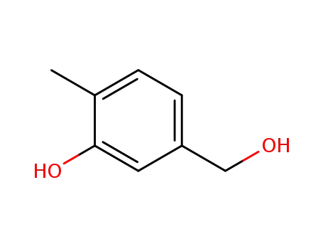 Molecular Structure of 90953-62-1 (3-hydroxy-4-methylbenzyl alcohol)