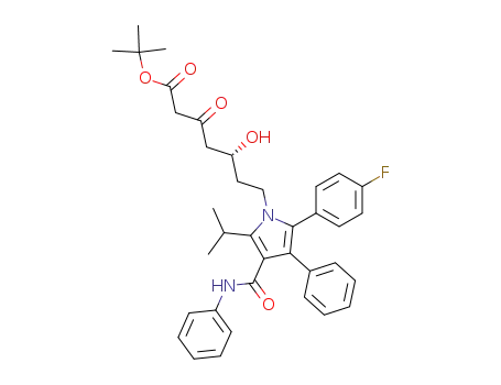1,1-dimethylethyl (R)-7-<2-(4-fluorophenyl)-5-(1-methylethyl)-3-phenyl-4-<(phenylamino)carbonyl>-1H-pyrrol-1-yl>-5-hydroxy-3-oxo-1-heptanoate
