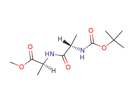 Molecular Structure of 71257-76-6 (L-Alanine, N-[(1,1-dimethylethoxy)carbonyl]-D-alanyl-, methyl ester)