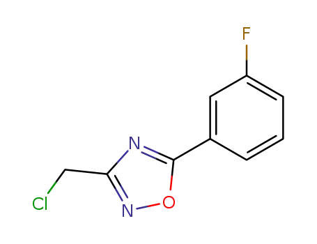 Molecular Structure of 491842-63-8 (3-(Chloromethyl)-5-(3-fluorophenyl)-1,2,4-oxadiazole)