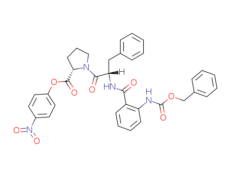 L-Proline,  1-[N-[2-[[(phenylmethoxy)carbonyl]amino]benzoyl]-L-phenylalanyl]-,  4-nitrophenyl ester