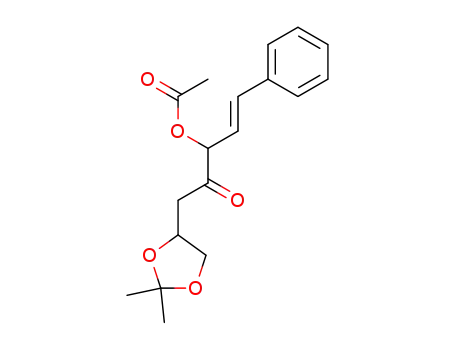 1,2-(isopropylidenedioxy)-5-acetoxy-7-phenylhept-6-en-4-one