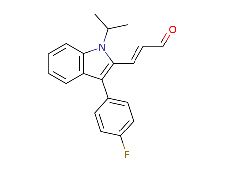 (E)-3-[3'-(4"-Fluorophenyl)-1'-(1"-methylethyl)-1H-indol-2"-yl]-2-propnal