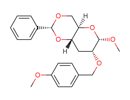 methyl 2-O-(p-methoxybenzyl)-4,6-O-benzylidene-3-deoxy-α-D-glucopyranoside