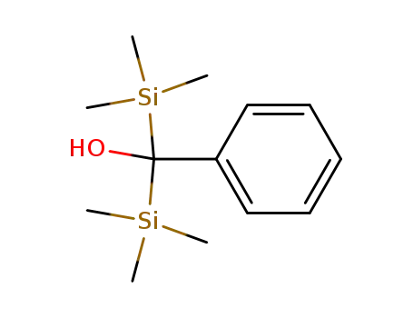 Molecular Structure of 31129-63-2 (α,α-Bis(trimethylsilyl)benzylalkohol)