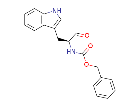 Molecular Structure of 139091-30-8 (Carbamic acid, [1-formyl-2-(1H-indol-3-yl)ethyl]-, phenylmethyl ester,
(R)-)