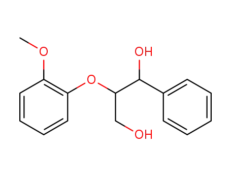 Molecular Structure of 227300-29-0 (2-(2-methoxyphenoxy)-1-phenylpropane-1,3-diol)