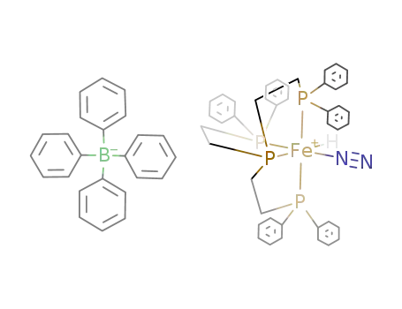 {(P(CH<sub>2</sub>CH<sub>2</sub>P(C<sub>6</sub>H<sub>5</sub>)2)3)FeH(N<sub>2</sub>)}<sup>(1+)</sup>*{B(C<sub>6</sub>H<sub>5</sub>)4}<sup>(1-)</sup>={(P(CH<sub>2</sub>CH<sub>2</sub>P(C<sub>6</sub>H<sub>5</sub>)2)3)FeH(N<sub>2</sub>)}{B(C<sub>6</sub>H<sub>5</sub>)4}