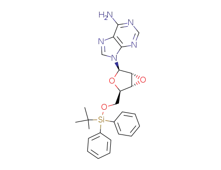 Molecular Structure of 125084-70-0 (9-<2,3-anhydro-5-O-<(tert-butyl)diphenylsilyl>-β-D-ribofuranosyl>adenine)