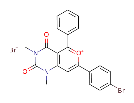 7-(4-bromophenyl)-1,3-dimethyl-2,4-dioxo-5-phenyl-1H,2H,3H,4H-pyrano[4,3-d]pyrimidinium bromide
