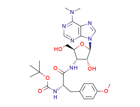 tert-butyl [(S)-1-({(2S,3S,4R,5R)-5-[6-(dimethylamino)-9H-purin-9-yl]-4-hydroxy-2-(hydroxymethyl)tetrahydrofuran-3-yl}amino)-3-(4-methoxyphenyl)-1-oxopropan-2yl]carbamate