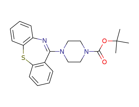 Molecular Structure of 1217310-64-9 ((E)-tert-butyl 4-(dibenzo[b,f][1,4]thiazepin-11-yl)piperazine-1-carboxylate)