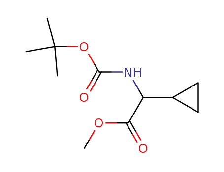 Molecular Structure of 638207-62-2 (methyl-2-(tert-butoxycarbonylamino)-2-cyclopropylacetate)