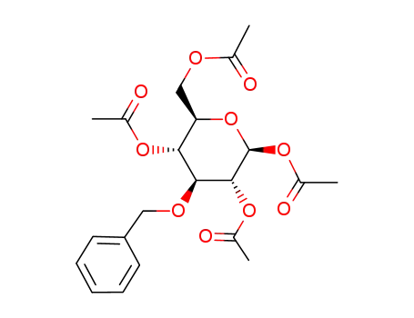 Molecular Structure of 139563-66-9 (1,2,4,6-TETRA-O-ACETYL-3-O-BENZYL-D-GLUCOPYRANOSE)