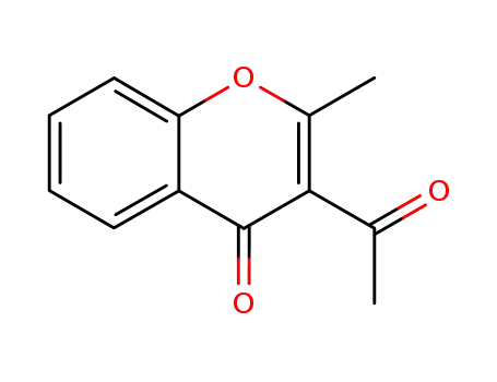 Molecular Structure of 10037-20-4 (4H-1-Benzopyran-4-one, 3-acetyl-2-methyl-)