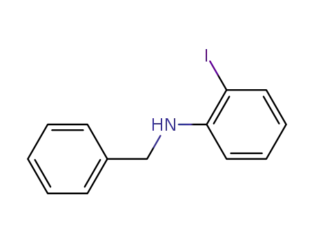 Molecular Structure of 76464-99-8 (Benzenemethanamine, N-(2-iodophenyl)-)
