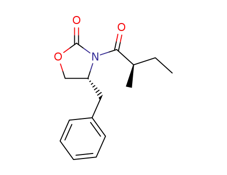Molecular Structure of 474828-48-3 ((4R)-3-[(2R)-2-Methyl-1-oxobutyl]-4-(phenylMethyl)-2-oxazolidinone)