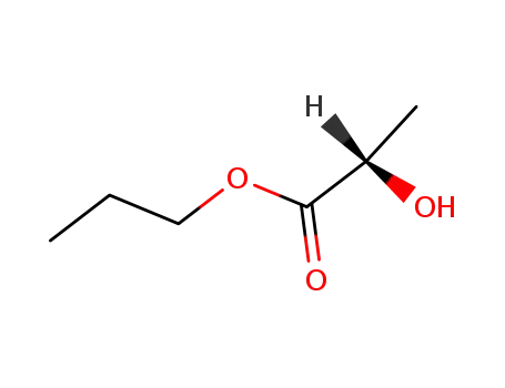 Molecular Structure of 53651-69-7 (Propanoic acid,2-hydroxy-, propyl ester, (2S)-)