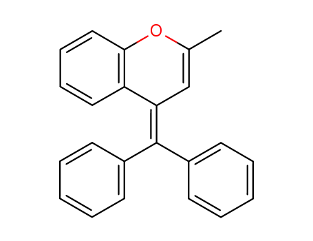 Molecular Structure of 88912-80-5 (4H-1-Benzopyran, 4-(diphenylmethylene)-2-methyl-)