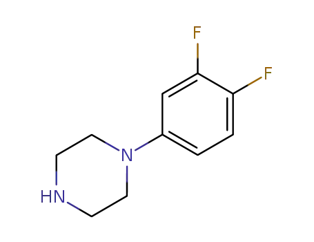 Molecular Structure of 255893-57-3 (1-(3,4-Difluorophenyl)piperazine)