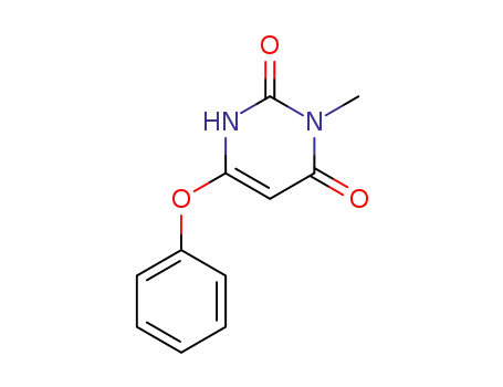Molecular Structure of 76426-83-0 (2,4(1H,3H)-Pyrimidinedione, 3-methyl-6-phenoxy-)