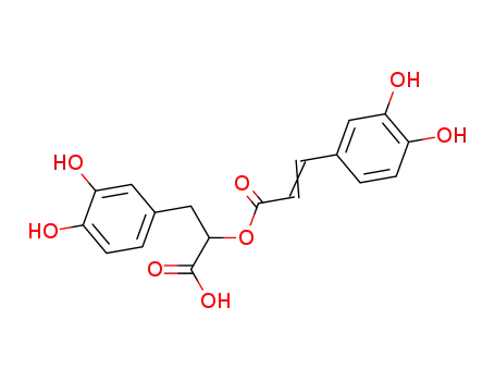 Molecular Structure of 537-15-5 (Benzenepropanoic acid, a-[[3-(3,4-dihydroxyphenyl)-1-oxo-2-propen-1-yl]oxy]-3,4-dihydroxy-)