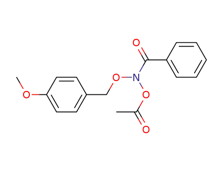 Molecular Structure of 139259-91-9 (N-(Acetyloxy)-N-((4-methoxyphenyl)methoxy)benzamide)