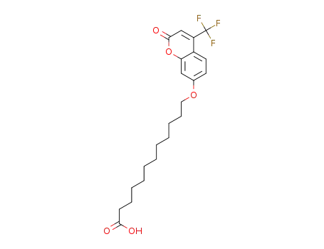 Molecular Structure of 1610978-43-2 (12-(4-trifluoromethylcoumarin-7-yloxy)dodecanoic acid)