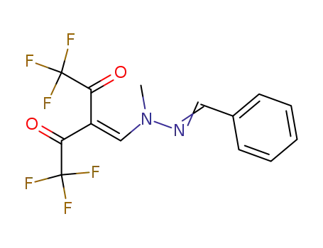 Molecular Structure of 142818-04-0 (benzaldehyde N-<β,β-bis(trifluoroacetyl)vinyl>methylhydrazone)